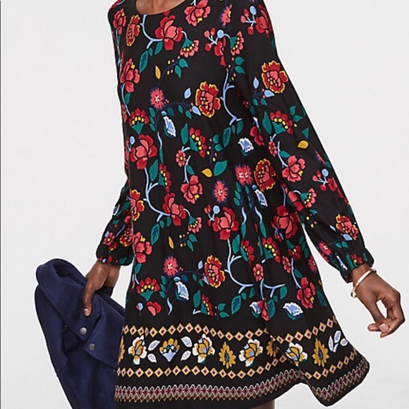 loft floral swing dress
